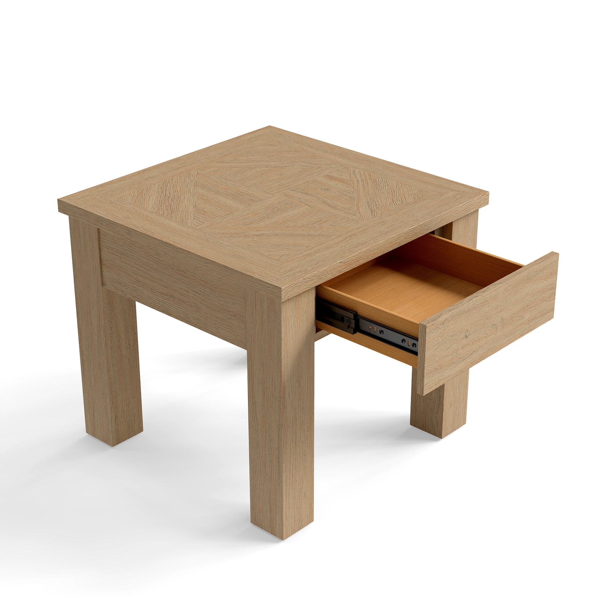 Dutton End Table, Natural Oak