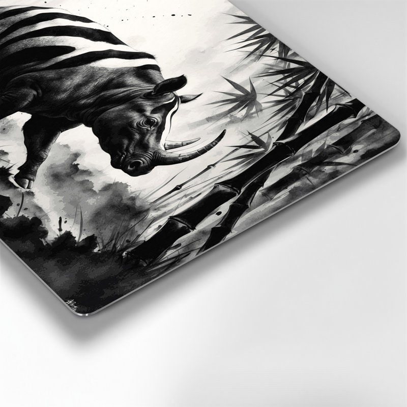 Faune, art mural gris en métal Tapir, H 11 po x l 14 po