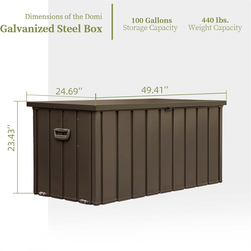Coffre de rangement extérieur de grande capacité avec couvercle verrouillable, idéal pour ranger des articles de patio, des outils de jardin et plus encore, offrant mobilité et durabilité