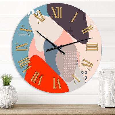 Minimal élémentaire organique et géométrique compostions I - horloge murale moderne