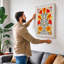 Symmetrical Study Botanical 1 Piece Wrapped Canvas Wall Art-1702156193-1702156202