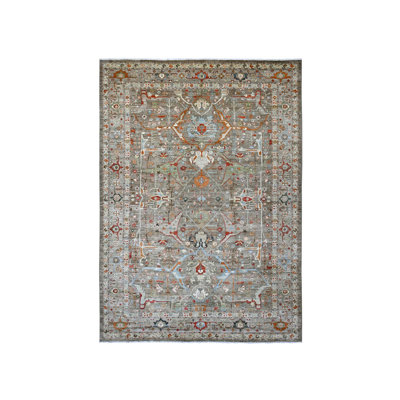 10'0" x 13'10" New Hand Knotted Brown Wool Rectangle Oriental Rug - MOA10220084