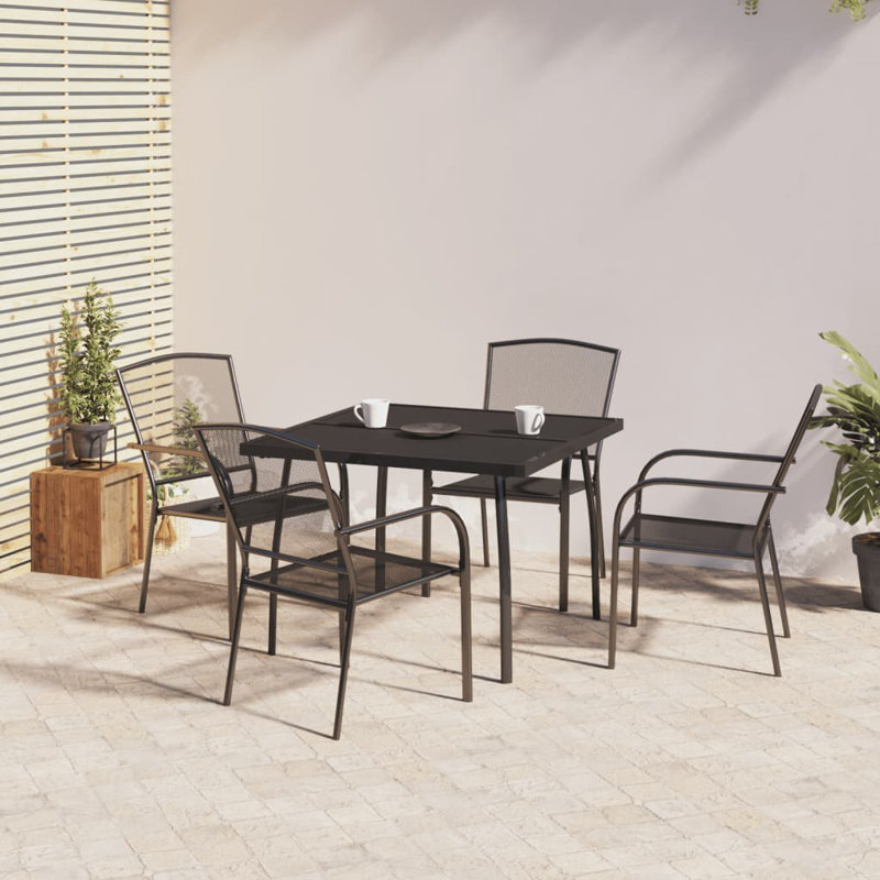 Kieth 4 - Person Patio Dining Set with Square Table