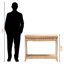 Table d'appoint Comesanas en rotin naturel avec boucles, H 33,26 po x l 41,55 po x P 17,03 po