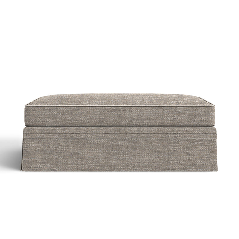 Shelby Upholstered Storage Ottoman, Drusky Linen Sustain® Basketweave