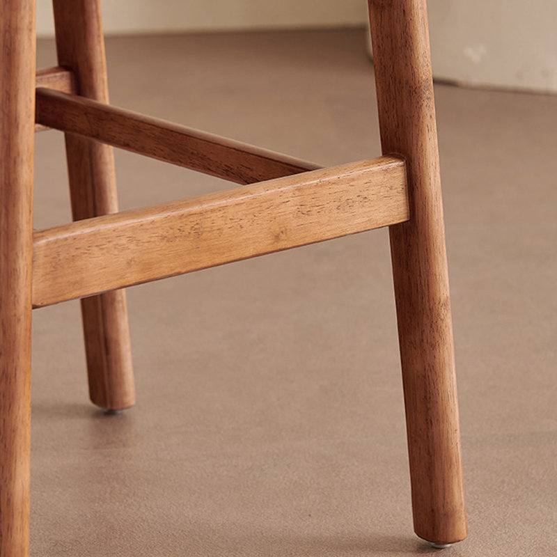 Chaise d'appoint à dossier bas en noyer (ensemble de 8), Walnut, 8, 25.59"