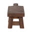 Rehausse de service en bois rustique avec poignée - plateau repose-pieds pour présentation élégante, plateau décoratif pour les accessoires de table et plateau de table basse - plateau d'appoint surélevé pour organiser les essentiels - 6 po, brun