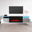 Crédence de rangement l 79 po avec foyer électrique Laylin