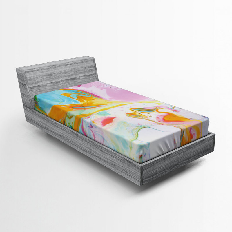 Microfiber Abstract Fitted Sheet, Twin XL Fitted Sheet