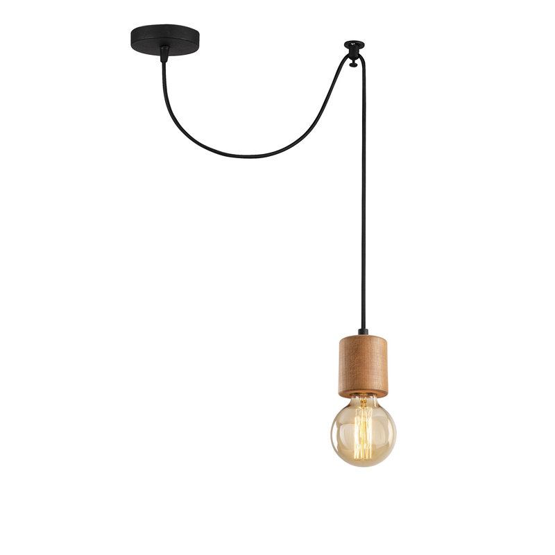 Lustre noir glamour avec structure en métal, hauteur réglable, 19,3 po de diamètre x 39,4 po de hauteur | Douille E 27 (40 W maximum), IP20 | Élégant luminaire pour salon et salle à manger, design élégant et fonctionnel