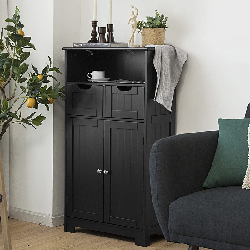 Genevy Bathroom Cabinet, Black