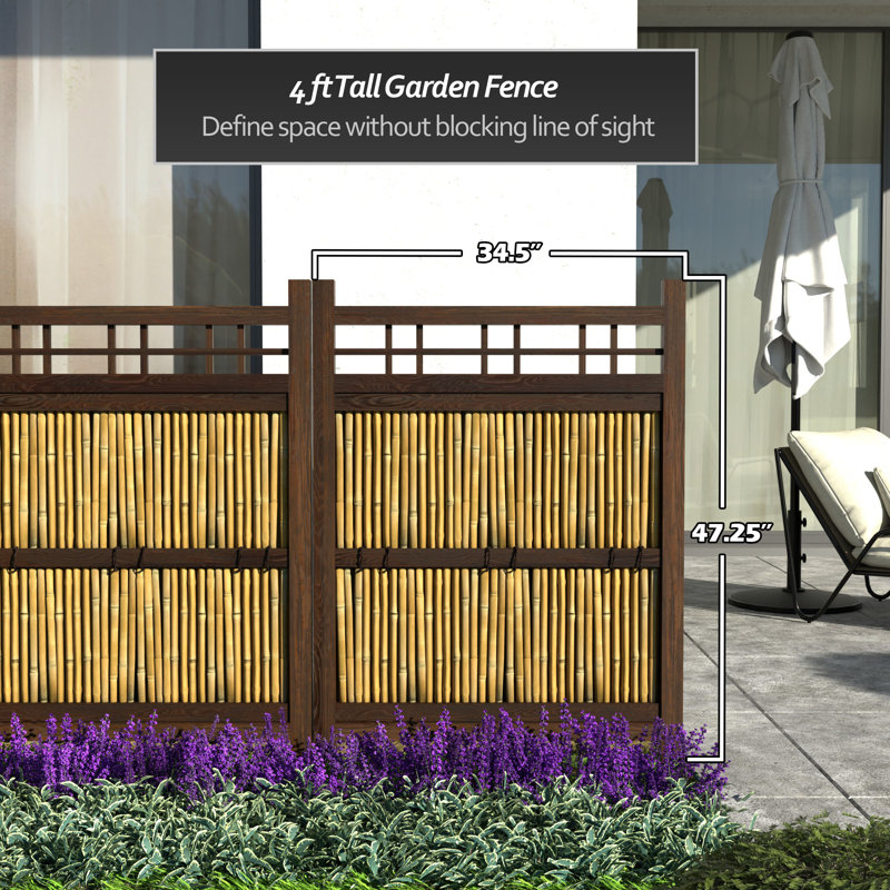 North Reading 47.25 Ft. H Bamboo Fencing with, 4 ft. H x 3 ft. W