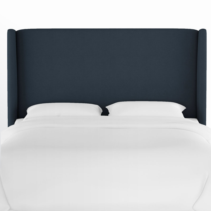 Tilly Upholstered Headboard, Queen, Classic Navy Linen