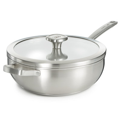 Wok en acier inoxydable de 11 po avec couvercle BergHOFF International