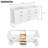 72-In White Undermount Double Sink Bathroom Vanity With White Marble  Top