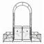 Arche de jardin, arche de jardin en métal avec barrière 79,5 "de large x 86,6" de hauteur supportant les arches roses