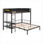 Metal Twin Over Full Bunk With Shelves & Grid Panel