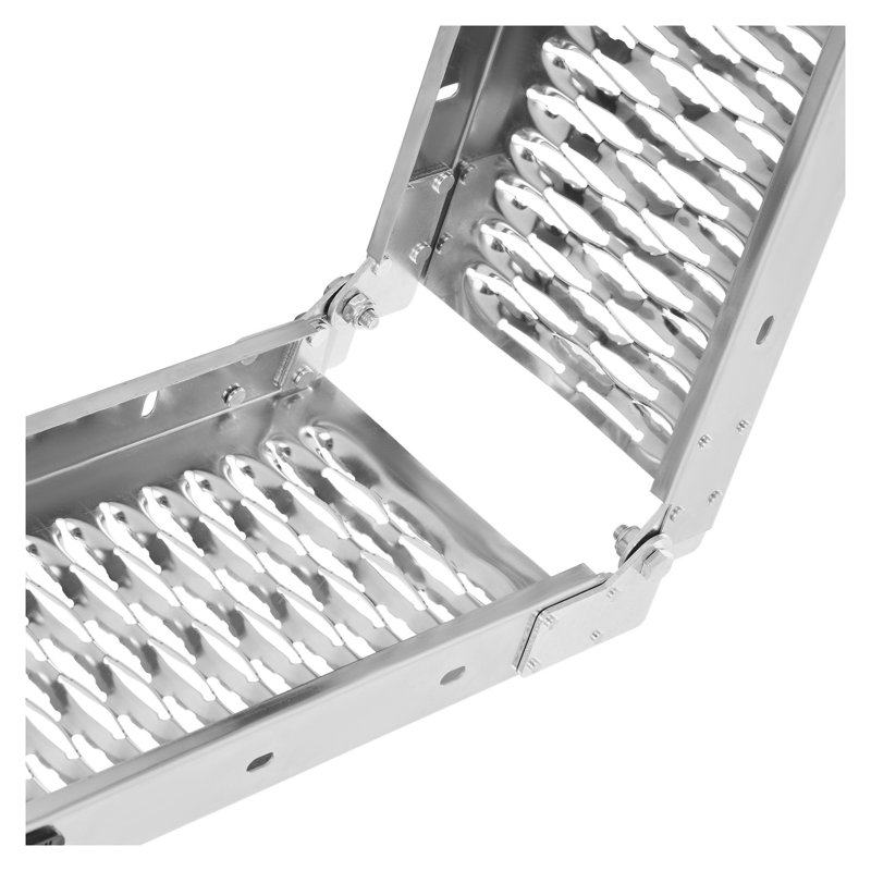 Rampe de chargement en acier robuste 1000 lb (ensemble de 2 pièces) - Rampe antidérapante pour VTT et moto avec sangles de sécurité et gants