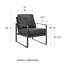 Chaise longue Tosheba en similicuir noir avec structure noir mat-905995412