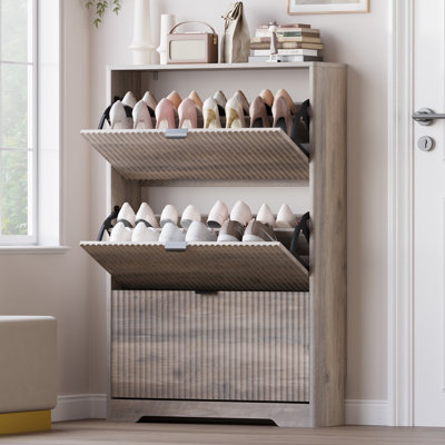 Wavy 3-Door Shoe Storage,