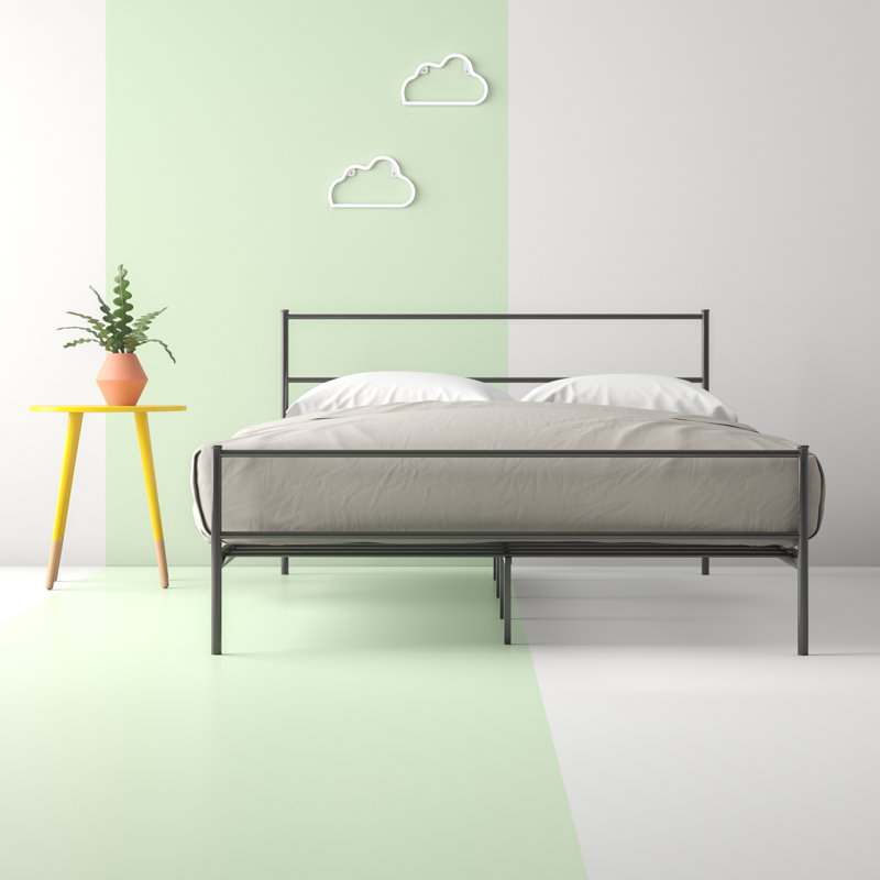 Alina Platform Bed Frame, Brown, Queen