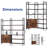 6 Tire Farmhouse Bookshelf And Etagere Bookcases With Storage Cabinet & 2 Barn Doors & 10 Storage Shelves-1536594034