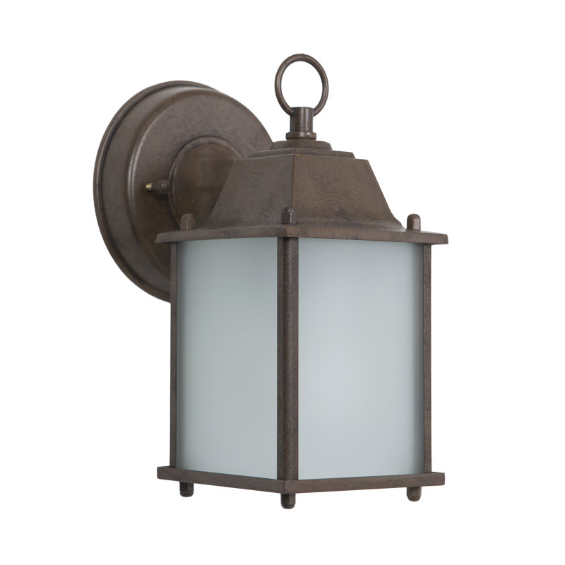 Lanterne murale d'extérieur à 1 ampoule Lococo, Marron, Fluorescent