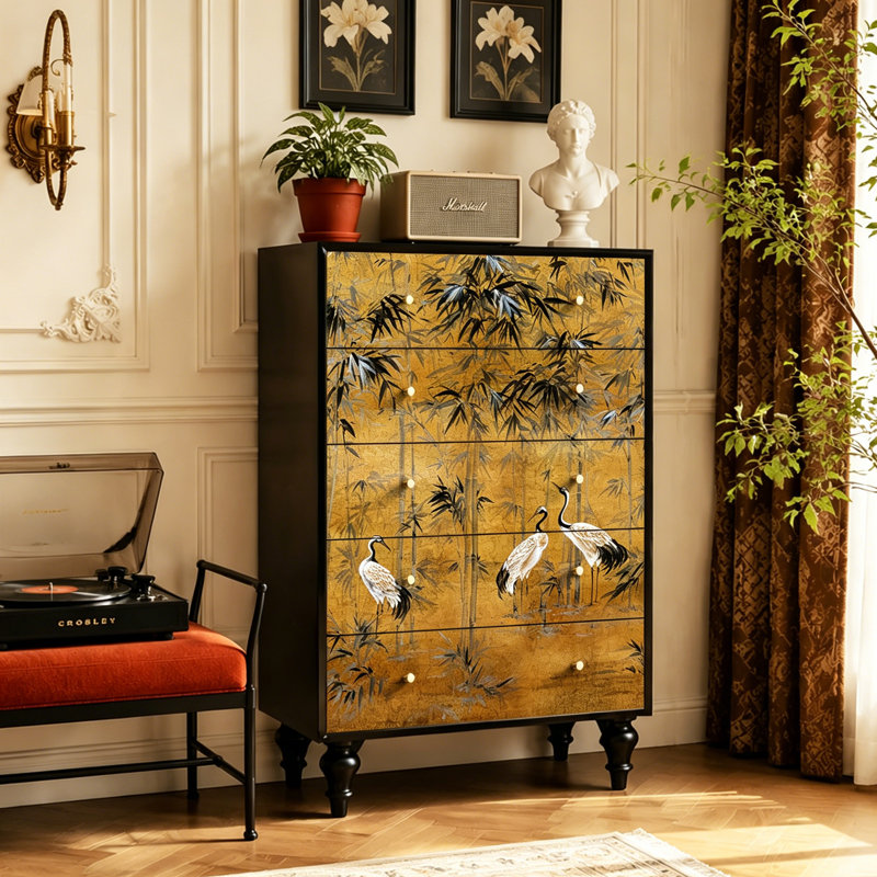 Commode d'appoint style rétro minimaliste français