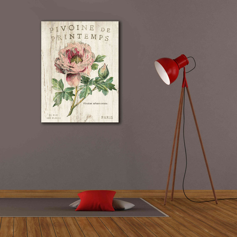 «Pivoine de Printemps» par Sue Schlabach, estampe numérique sur toile, L 26 po x H 34 po