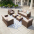 Millry All Weather Wicker/Rattan 9 - Person Seating Group with Cushions