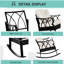 Chaise berçante Backyard, siège de véranda en aluminium Look. Coussin confortable, fabrication stable, sièges de détente extérieurs pour coussins, détente