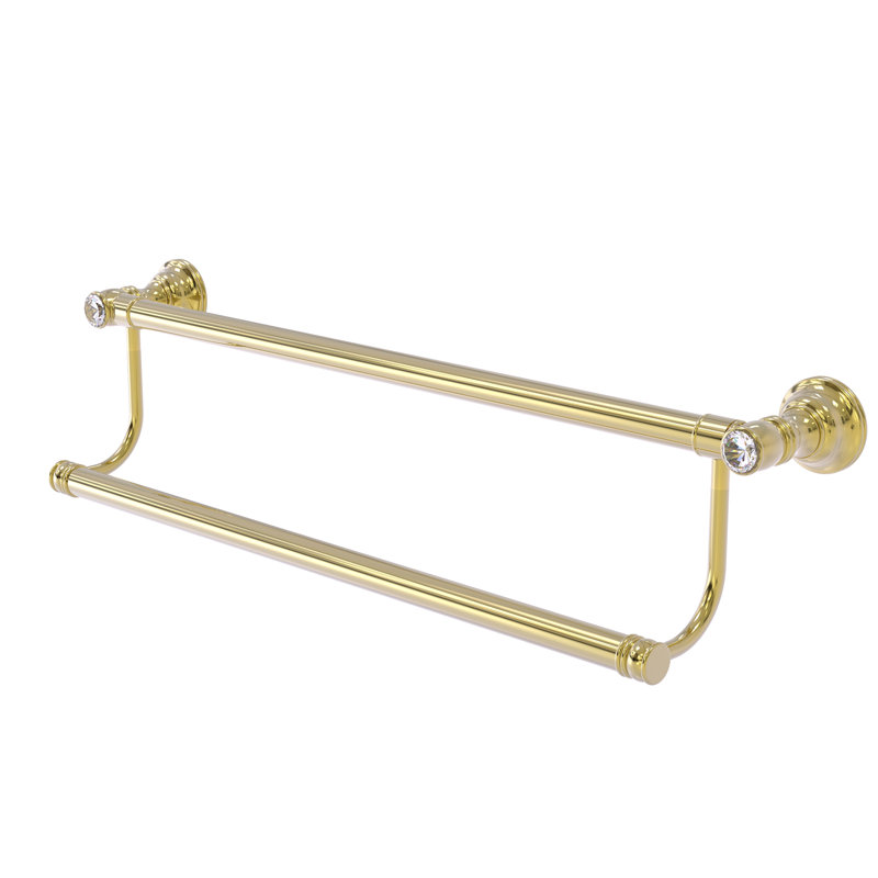 Porte-serviettes mural double 36 po Freyja, Laiton non laqué, H 5,5 po x l 36 po x P 5,2 po