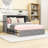 Queen Space-Saving Murphy Bed Cabinet with Drawer