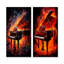 «Red Piano», ensemble de 2 reproductions en métal-997678840