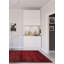 Tapis rouge / noir en laine noué à la main de conception unique 6 pi 9 po x 9 pi 9 po New Age Amridean