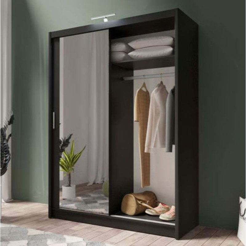 Manufactured Wood Wardrobe, Black