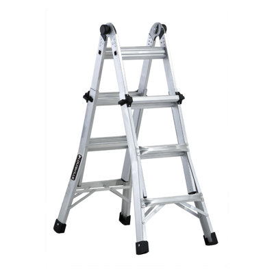 13 Ft Louisville L-2098-13 Aluminum Multipurpose Ladder, Type IA, 300 Lb Load Capacity