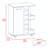 Bar Cart, Two External Shelves, Four Casters, Six Built-In Wine Rack, Single Door Cabinet -Black-1070332536