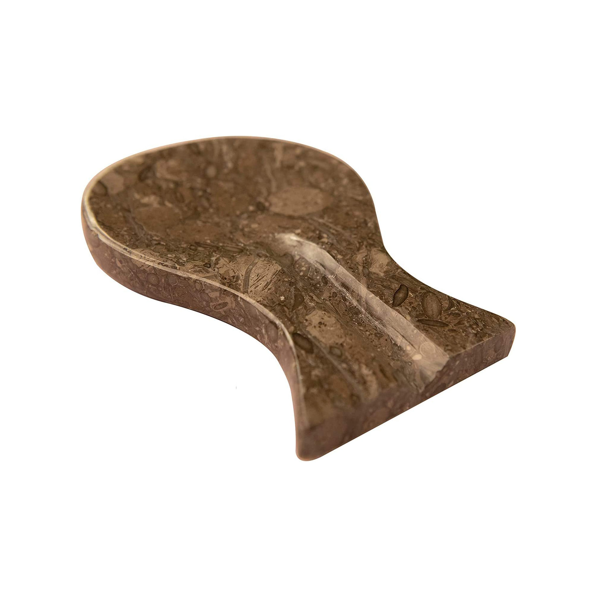 Handmade Marble Black Spoon Rest, Oceanic