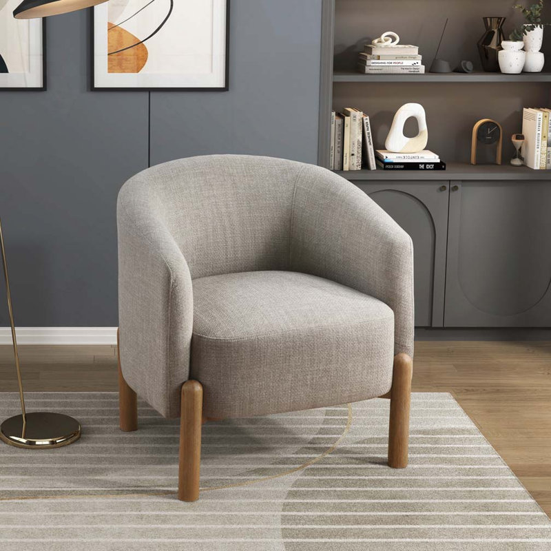 Chaise d'appoint en bois massif, Taupe