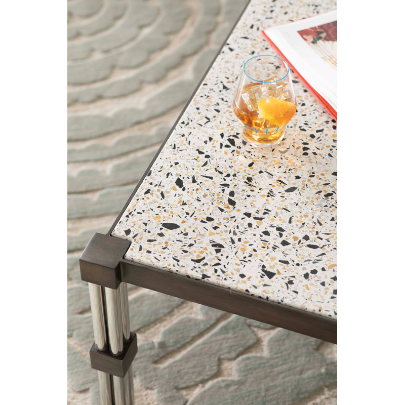 Galaxy Abstract Area Rug in Gold/Neutral/Taupe, Rectangle 3' x 5'