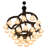 Cretella 34 - Light Steel Dimmable Tiered Chandelier