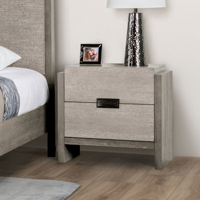 Rabelais 2 - Drawer Nightstand in Gray