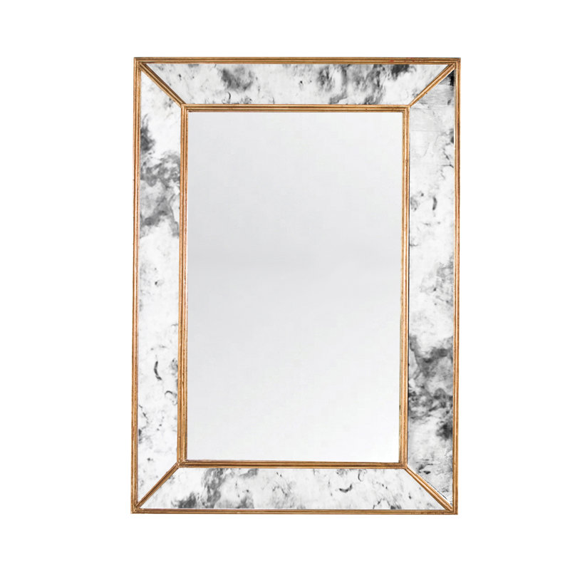 Dion Solid Wood Mirror, Gold, 41"H x 29"W