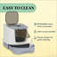 Easy To Clean Litter Box,Covered Cat Litter Box