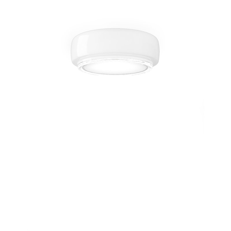 Bot Ceiling/Wall Lamp 45 White Crystal Glossy White E26 Ul