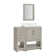 Stovall 37 Inch Single Vanity with Integrated Top and Sink with Mirror