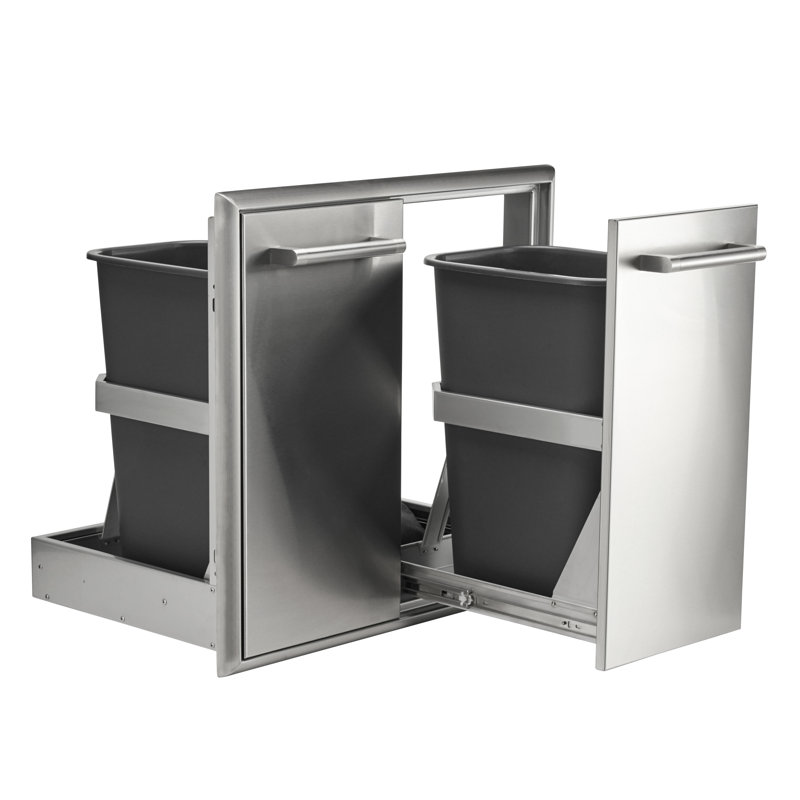 Coyote Outdoor 26" Pull Out Trash and Recycle