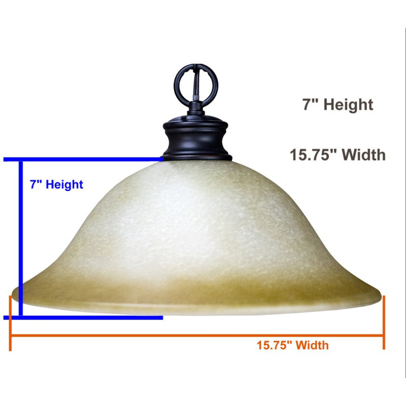 Munch 1 - Light Single Pendant, Warm Amber, Oil Rubbed Bronze
