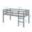 Twin Loft Bed With Guardrails And Ladder-721587308